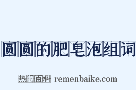 圆圆的肥皂泡组词是什么意思的图片